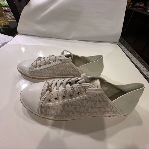 MICHAEL KORS Signature Jacquard Kristy Espadrille Sneakers Vanilla US Size 10 M - Picture 14 of 14